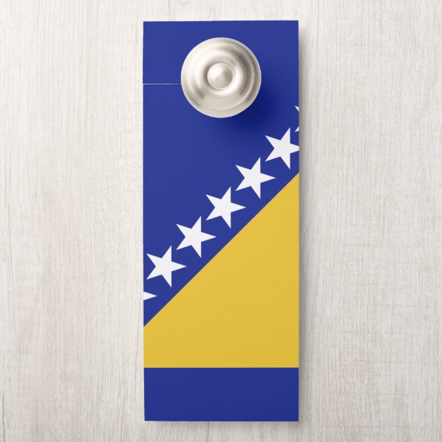 Affichette De Porte Drapeau de Bosnie-Herzégovine (Sur le bouton)