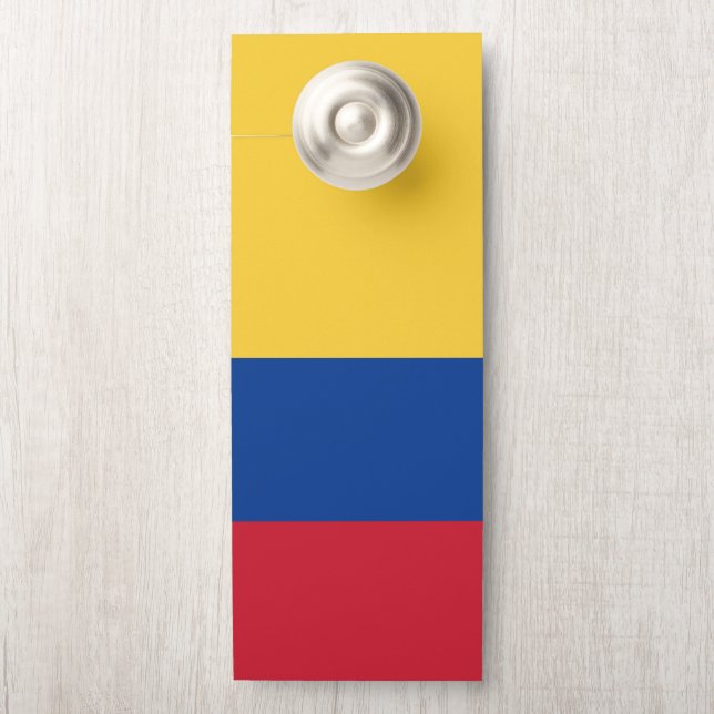 Affichette De Porte Drapeau de Colombie (Sur le bouton)