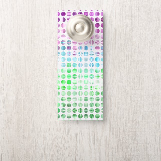 Affichette De Porte Drapeau de fierté Toric abstrait boho éclectique G (Sur le bouton)