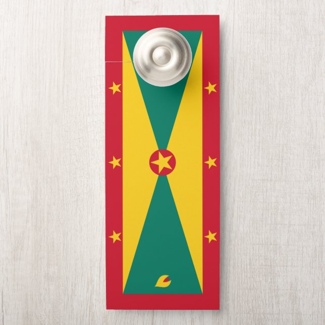 Affichette De Porte Drapeau de la Grenade (Sur le bouton)