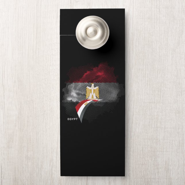 Affichette De Porte Drapeau de l'Égypte (Sur le bouton)
