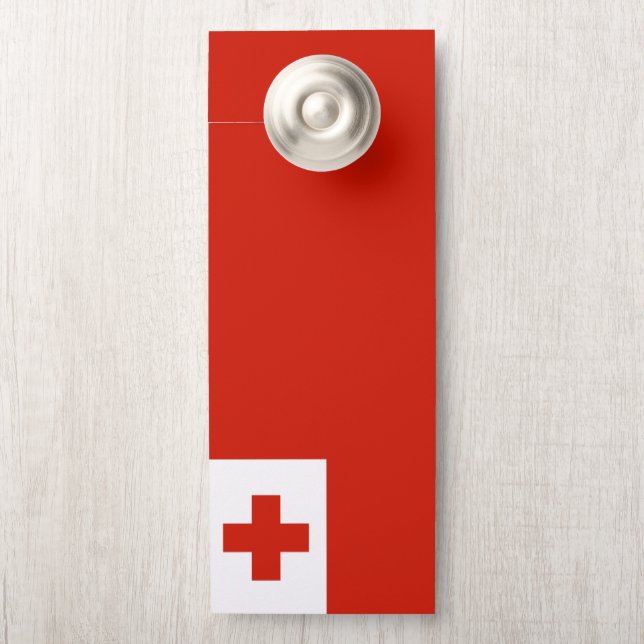 Affichette De Porte Drapeau des Tonga (Sur le bouton)