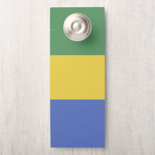 Affichette De Porte Drapeau Gabon