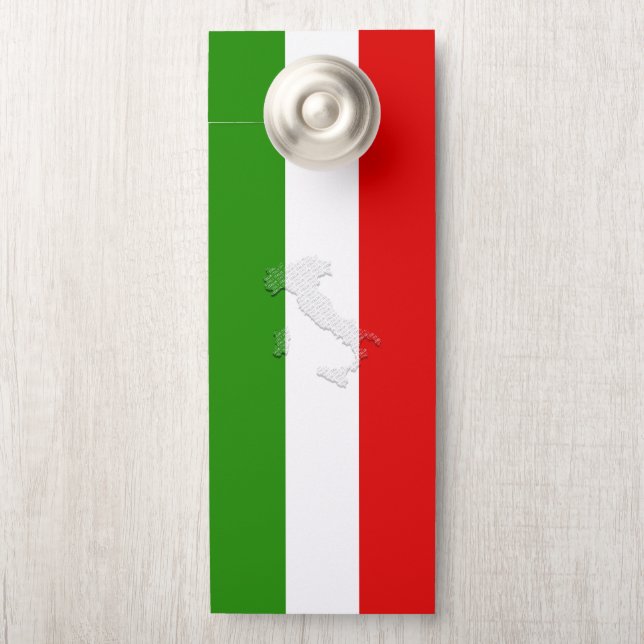 Affichette De Porte Drapeau italien (Sur le bouton)
