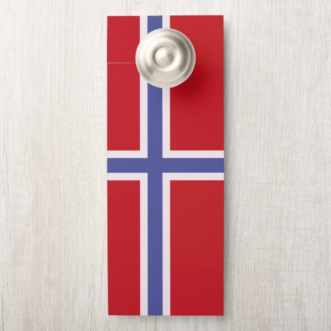 Affichette De Porte Drapeau norvégien (Sur le bouton)
