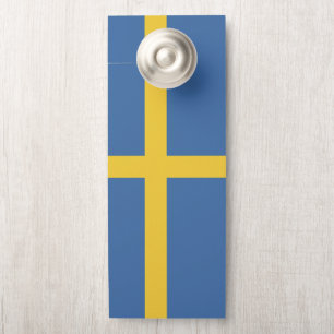 Affichette De Porte Drapeau suédois
