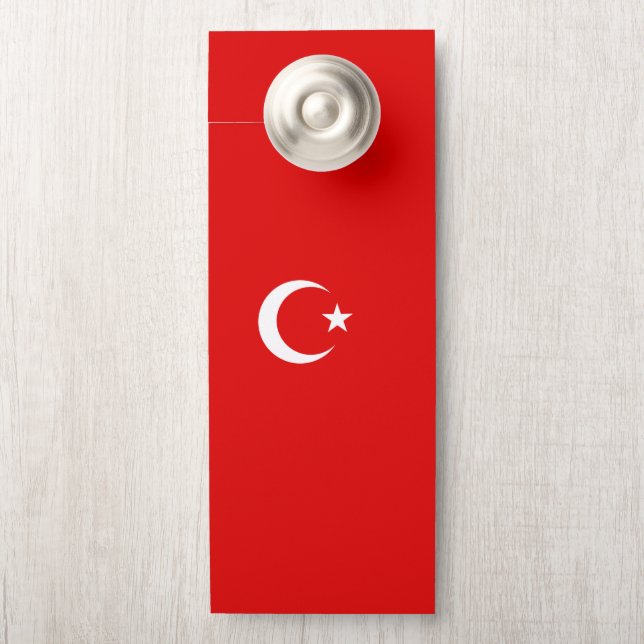 Affichette De Porte Drapeau turc (Sur le bouton)