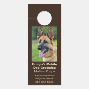 Affichette De Porte Éditeur de chiens mobiles modifiable