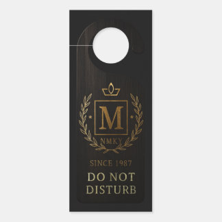 Affichette De Porte "Emblème Royal NMKY – Monogramme M Crest Design"