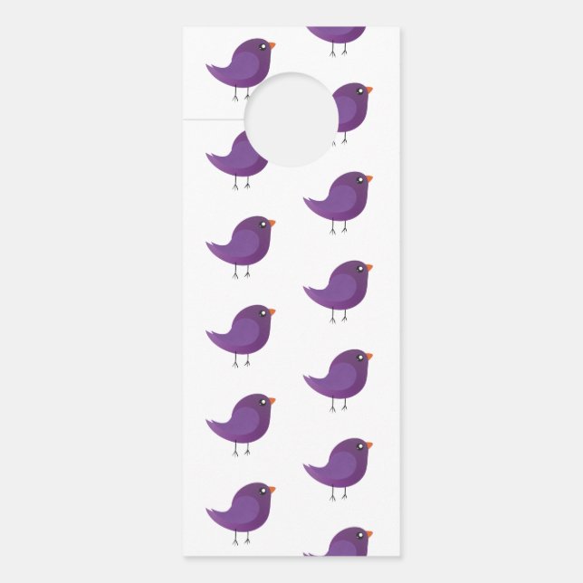 Affichette De Porte Enfants mignonette birdy (Devant)