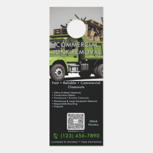 Affichette De Porte Enlèvement de déchets commerciaux Porte-crochet Bu