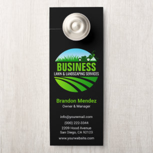 Affichette De Porte Entretien de pelouse aménagement paysager service