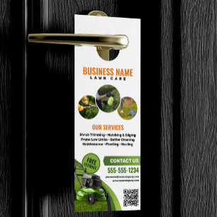 Affichette De Porte Entretien de pelouse et aménagement paysager Green
