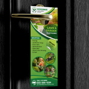 Affichette De Porte Entretien de pelouse et de jardin Taille Aménageme