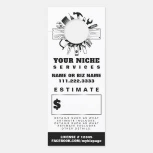 Affichette De Porte *~* Estimation des devis Trades Carpenter QR Wood