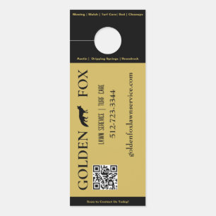 Affichette De Porte Estimation du code QR du service de pelouse