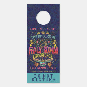 Affichette De Porte Family Reunion Band Retro les années 70 Concert No