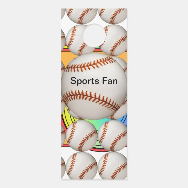 Affichette De Porte Fan de baseball  (Devant)