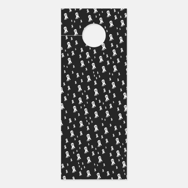 Affichette De Porte Fantômes d'Halloween foncé (Devant)