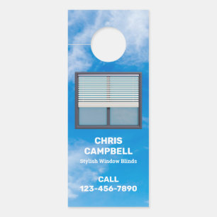 Affichette De Porte Fenêtre Aveugle QR personnalisé
