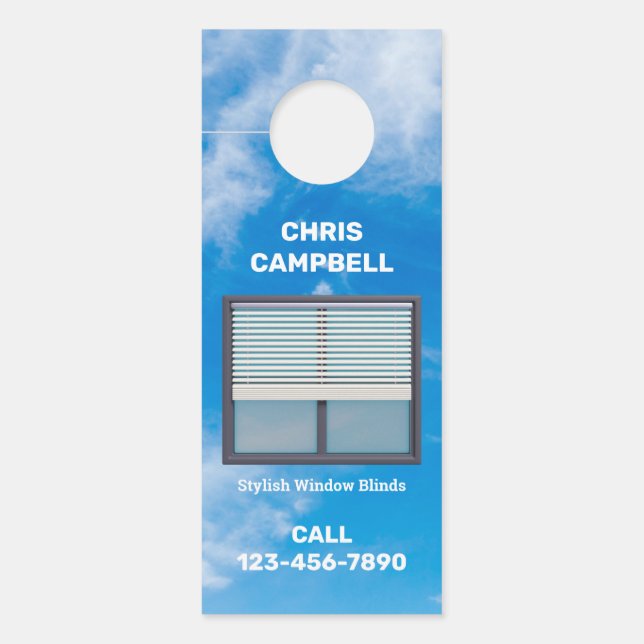 Affichette De Porte Fenêtre Aveugle un côté (Devant)