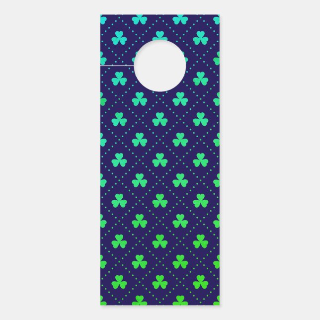 Affichette De Porte Feuilles de trèfle motif de la Saint-Patrick-53223 (Devant)