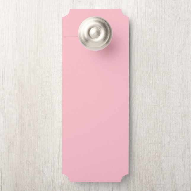 Affichette De Porte Fiche signalétique de la porte à pendre rose pâle  (Sur le bouton)