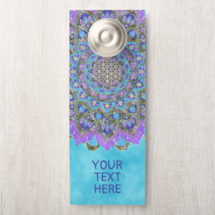 Affichette De Porte Fleur de Vie - Mandala de style indien 2