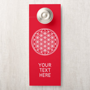 Affichette De Porte FLEUR DE VIE - Symbole de géométrie sacrée contour