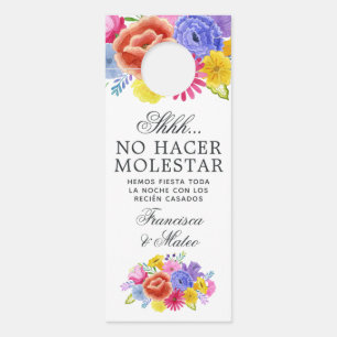 Affichette De Porte Floral espagnol Fiesta Mariage ne dérangent pas