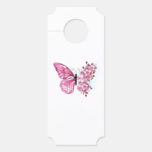 Affichette De Porte Flower Butterfly