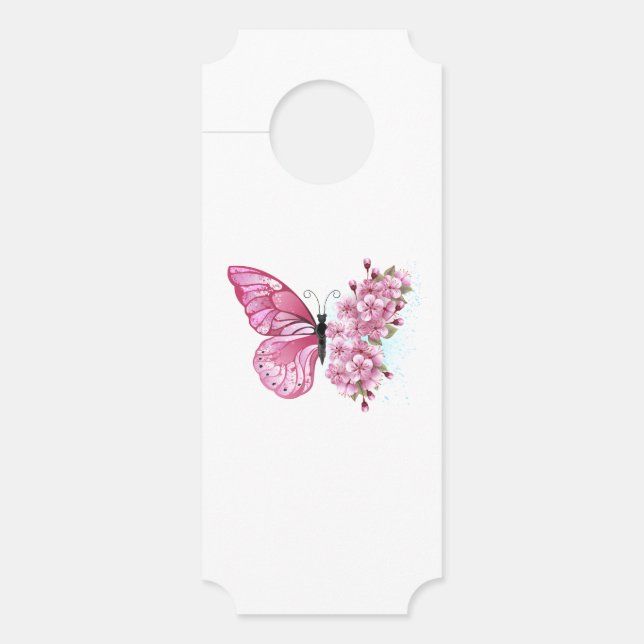 Affichette De Porte Flower Butterfly (Devant)
