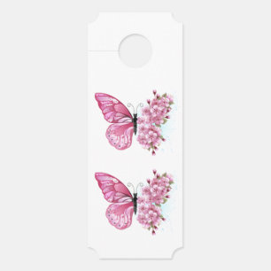 Affichette De Porte Flower Butterfly