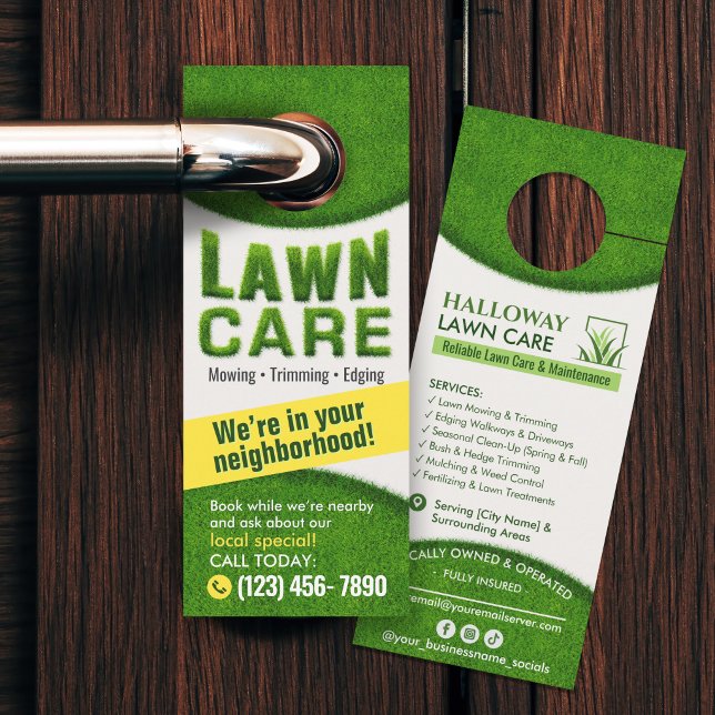 Affichette De Porte Flyer de service de soins de pelouse professionnel (Créateur téléchargé)