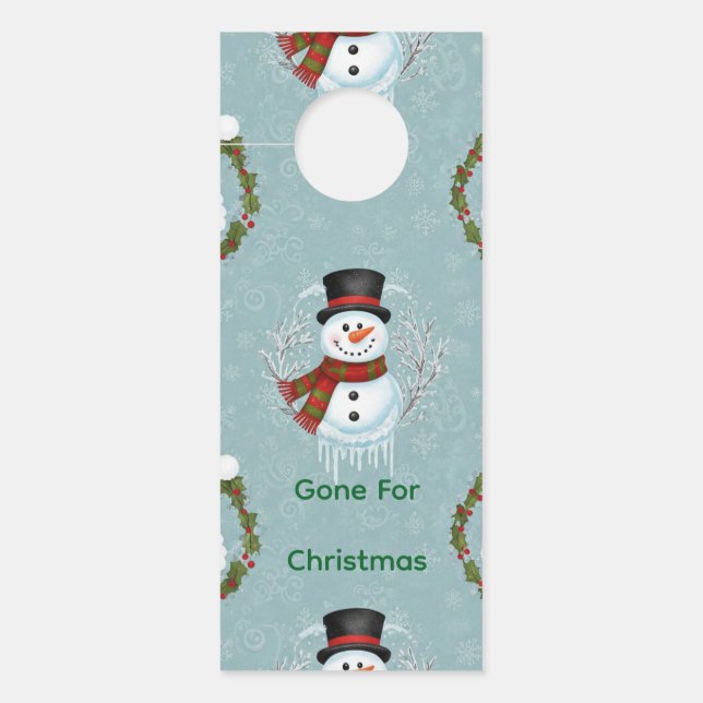 Affichette De Porte Frosty Gone For Christmas Door Hanger (Devant)