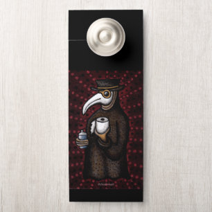 Affichette De Porte Funky Plague Doctor avec papier toilette