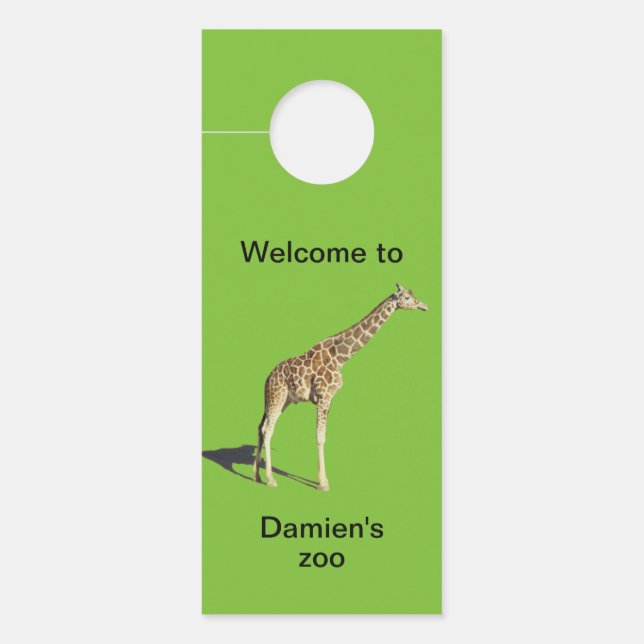 Affichette De Porte Giraffe (Devant)