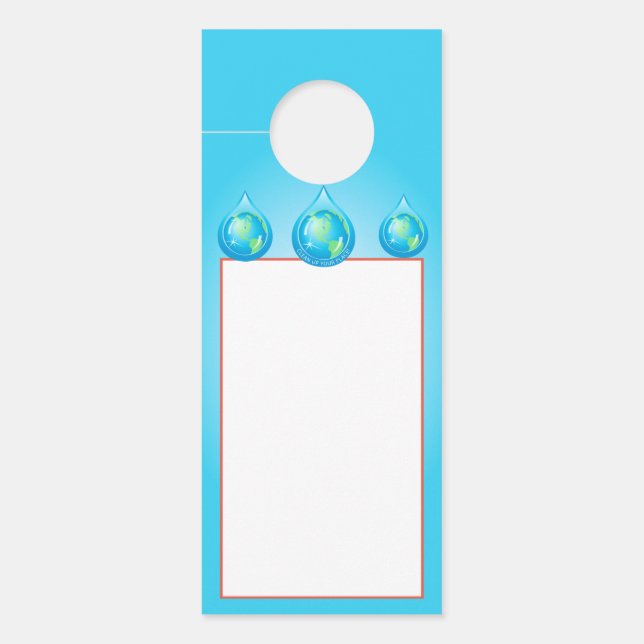 Affichette De Porte Globe in Waterdrop (Devant)