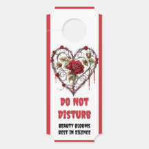 Gothic Red Rose Heart Vine Artwork