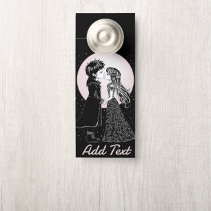 Affichette De Porte Gothique Emo Enfants Kiss Valentine's Day