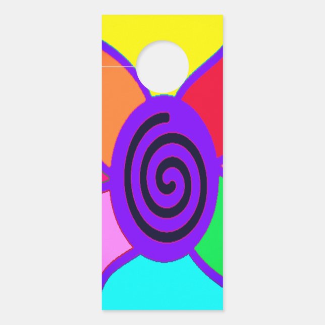 Affichette De Porte Grande conception gros bloc couleurs couleur moyen (Devant)