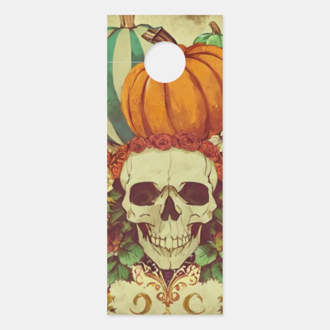 Affichette De Porte Halloween/automne/squelette/Affichette de porte ci (Devant)