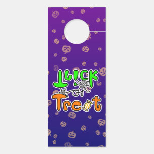 Affichette De Porte Halloween Trick ou Treat