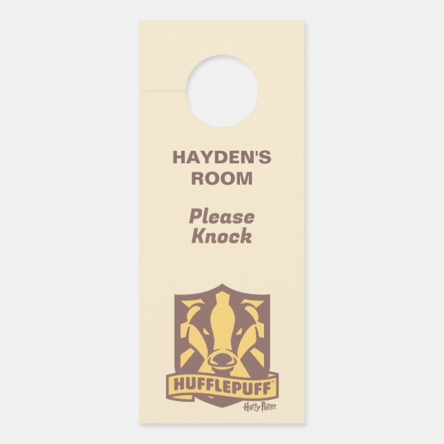 Affichette De Porte HARRY POTTER™ | Été Magique HUFFLEPUFF™ Crest (Devant)