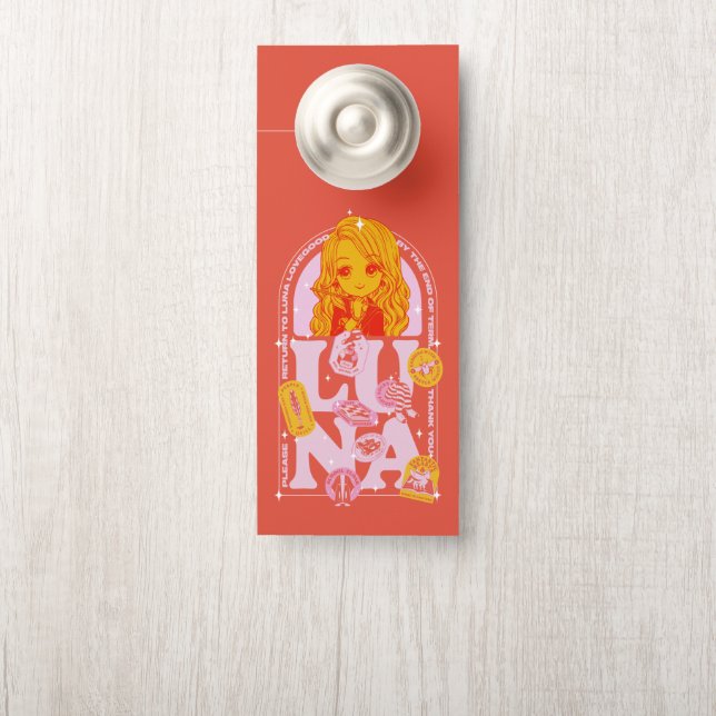 Affichette De Porte HARRY POTTER™ | Retournez à Luna Lovegood (Sur le bouton)