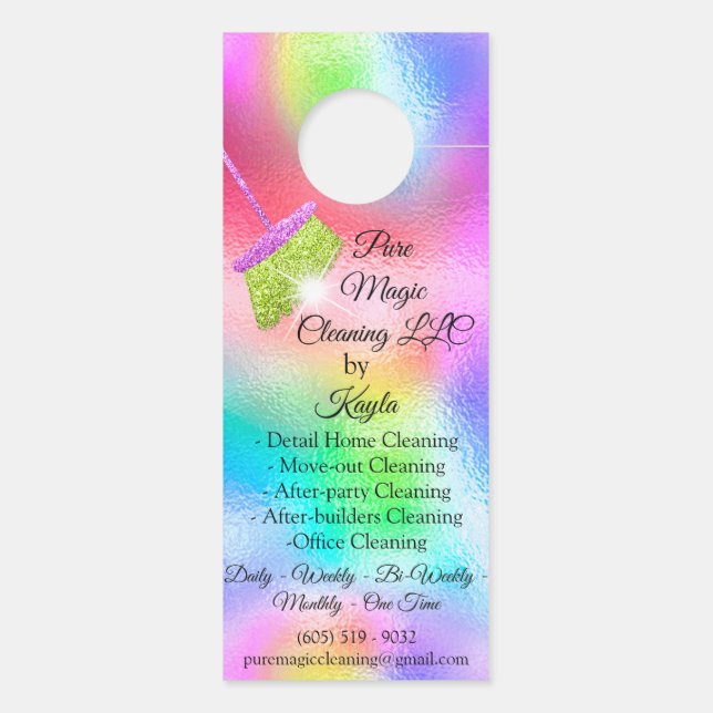 Affichette De Porte Holographe de Broom (Dos)