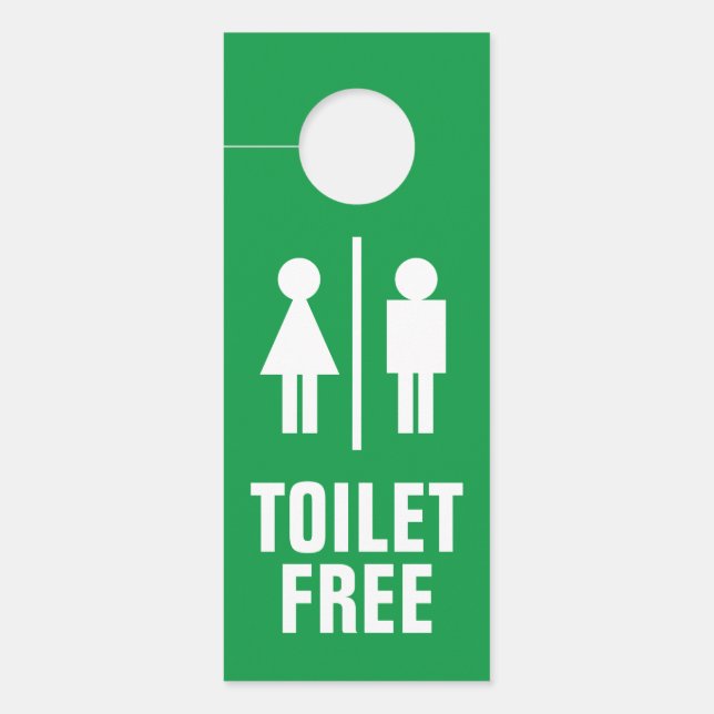 Affichette De Porte Homme femme WC toilettes occupés (Devant)