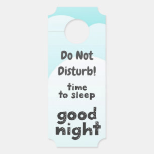 Affichette De Porte HÔTEL CUTE Ne Dérangez Pas Le Temps De Dormir TY