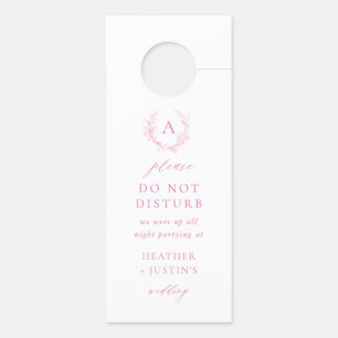 Affichette De Porte Hôtel Victorian Toile rose Mariage