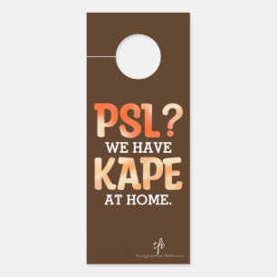 Affichette De Porte HUMOUR café d'automne PSL vs Kape Filipino